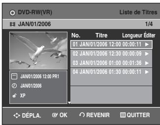 SAMSUNG DVD-VR336 - Utilisation du bouton MENU - 1