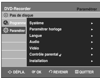 SAMSUNG DVD-VR336 - Navigation dans le Menu de l'écran - 1