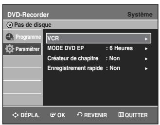 SAMSUNG DVD-VR336 - Configuration du magnétoscope - 2
