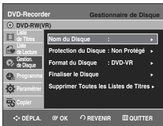 SAMSUNG DVD-VR336 - Finalisation du disque - 4