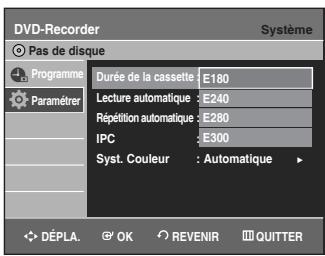 SAMSUNG DVD-VR336 - Dureé de la cassette - 1