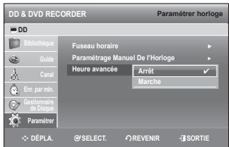SAMSUNG DVD-SH874 - Heure d'été - 1