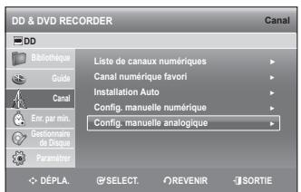 SAMSUNG DVD-SH874 - Config. manuelle analogue - 1