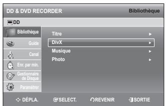 SAMSUNG DVD-SH874 - NAVIGATION DANS LES MENUS À L'ÉCRAN - 1