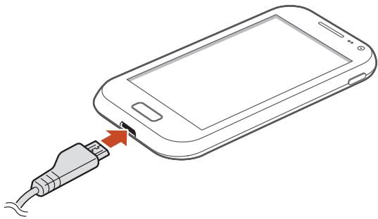SAMSUNG GALAXY ACE 2 I8160 - > Mit Ladegerät aufladen - 1