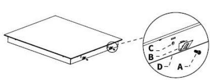 CIARRA B08JZ2ZRXZ - Fixation de la plaque de cuisson à l'aide des supports de montage - 1