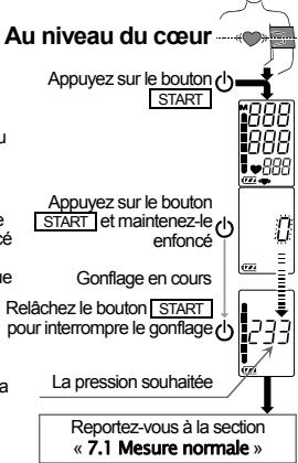 A&D Médical UA-611 / UA-651 - Mesure avec la pression systolique désirée - 1