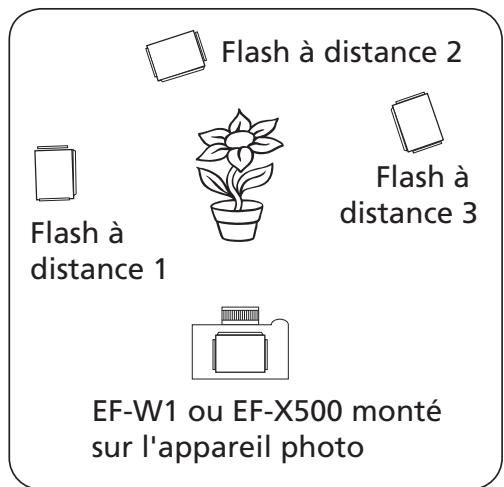 FUJIFILM EF60 - Montez le contrôleur sur l'appareil photo et allumez-le. - 1