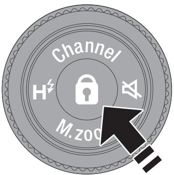 FUJIFILM EF60 - Bouton de verrouillage de la manipulation - 1