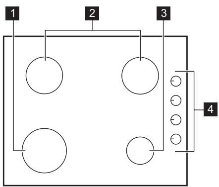 ELECTROLUX EGS6414W - EGS6414T - EGS6414X - Description de la table de cuisson - 1