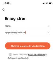 OPTEX 990521 - 2k Tuya - Etape 2: Création de votre compte - 2