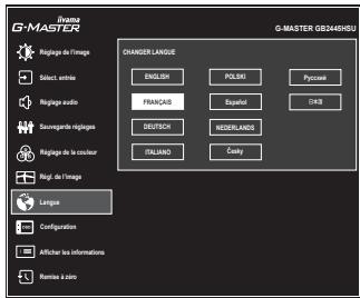 IIYAMA GB2745QSU - Langue Language - 1