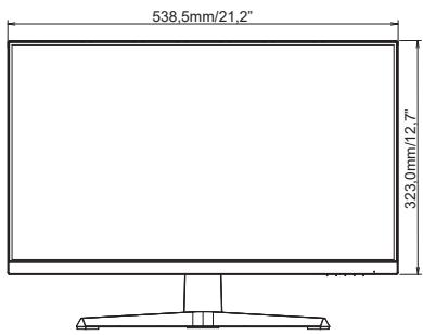 IIYAMA GB2745QSU - DIMENSIONS : G-MASTER GB2445HSU - 5