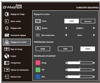 IIYAMA GB2745QSU - Réglage de la couleur Color Settings - 1