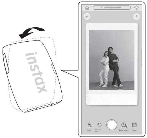 FUJIFILM Instax Mini Link III - Contrôle du zoom et du déclencheur avec le mode « Appareil INSTAX » de l'application. - 3
