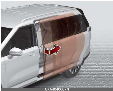 KIA Carnival (2021) - Ouverture de la porte coulissante - 1
