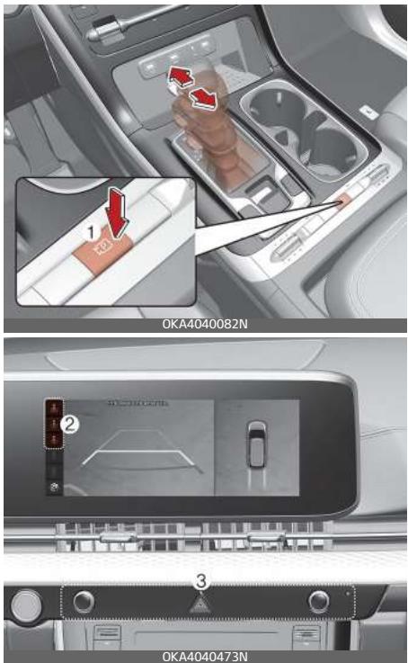 KIA Carnival (2021) - Bouton Parking/View (aide au stationnement) - 1