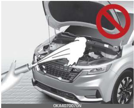 KIA Carnival (2021) - Compartiment moteur mouillé - 1