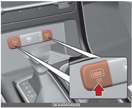 KIA Carnival (2021) - Chargeur USB (selon l'équipement) - 1