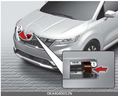 KIA Carnival (2021) - Ouverture du capotouverture du capot - 2