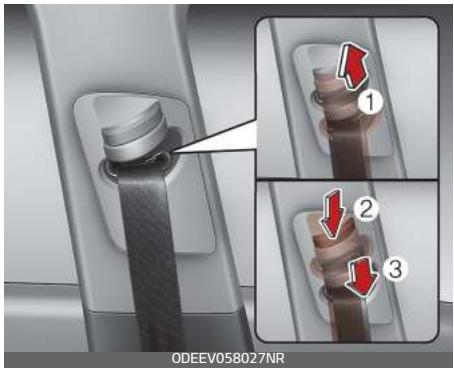 KIA Carnival (2021) - Réglage de la hauteur du baudrier - 1