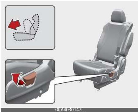 KIA Carnival (2021) - Rabattement du siège arrière (siège de la 2e et 3e rangée) - 1