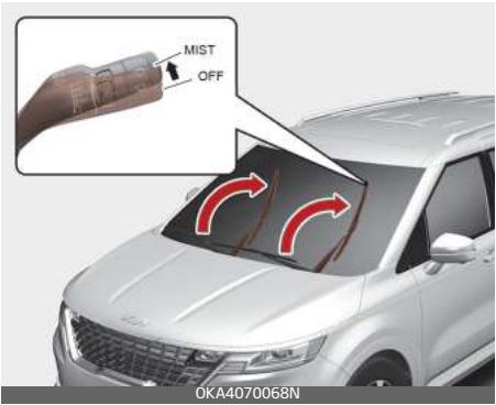 KIA Carnival (2021) - Remplacement des balais d'essuie- glace avant - 1