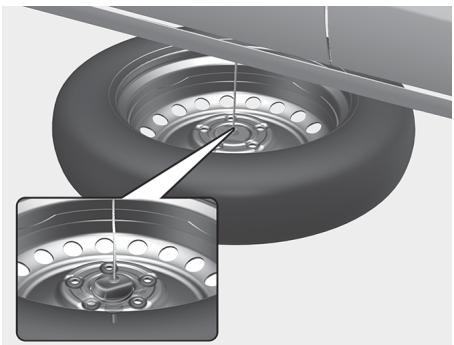 KIA Carnival (2021) - Rangement du pneu de secours - 1