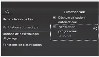 KIA Carnival (2021) - Ventilation programmée (selon l'équipement) - 1