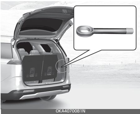 KIA Carnival (2021) - Crochet de remorquage amovible (selon l'équipement) - 1