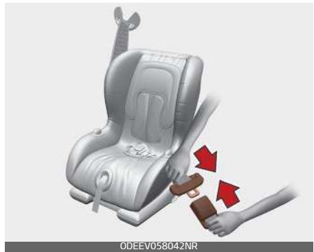 KIA Carnival (2021) - Fixation d'une retenue pour enfant avec une ceinture à trois points - 2