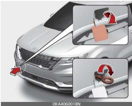 KIA Carnival (2021) - Crochet de remorquage amovible (selon l'équipement) - 2