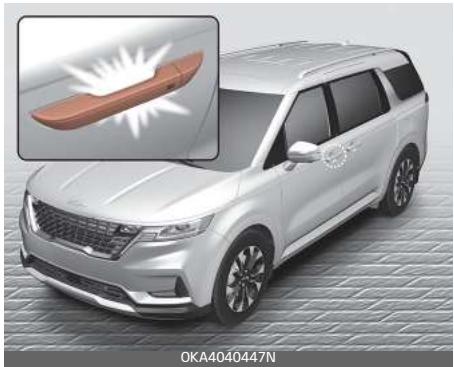 KIA Carnival (2021) - Lampe de poignée de porte (selon l'équipement) - 1