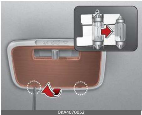 KIA Carnival (2021) - Remplacement de la lumière du coffre arrière (type ampoule) - 1