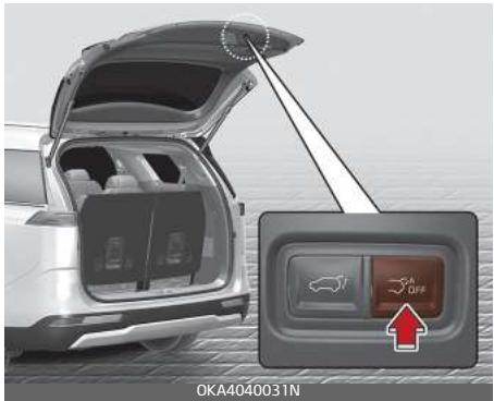 KIA Carnival (2021) - Déclenchement de la fermeture automatique du hayon - 1