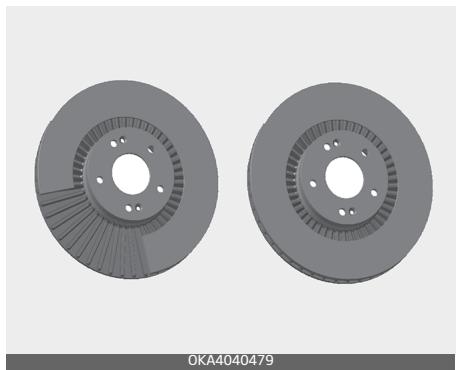 KIA Carnival (2021) - Caractéristiques du disque de frein ventilé extérieur - 1