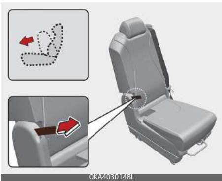KIA Carnival (2021) - Rabattement du siège arrière (siège de la 2e et 3e rangée) - 2