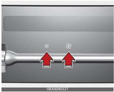 KIA Carnival (2021) - Pour modifier la vitesse du ventilateur : - 1