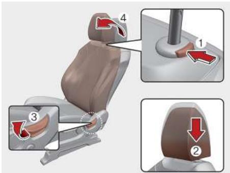 KIA Carnival (2021) - Dépose de l'appuie-tête - 1