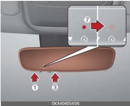 KIA Carnival (2021) - 2) Les directives suivantes efface-ront TOUTES les programmations HomeLink® de TOUS les commutateurs : - 1