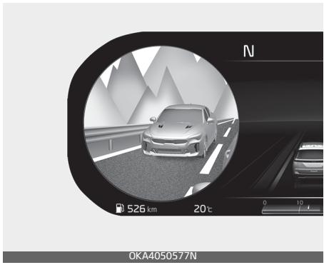 KIA Carnival (2021) - Écran de surveillance des angles morts (BVM) (selon l'équipement) - 1