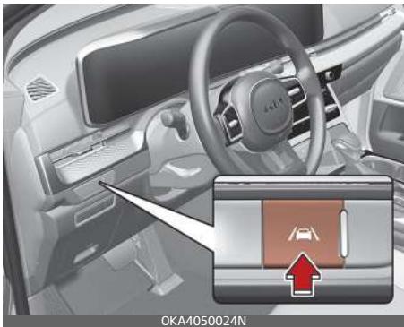 KIA Carnival (2021) - Mise en marche / arrêt (bouton de sécurité des voies) - 1