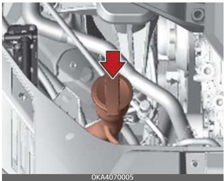 KIA Carnival (2021) - Vérification du niveau de liquide lave-glace - 1