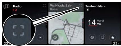 ALFA ROMEO Giulia 3 (2019-2022) - À l'aide de la fonction « touch screen »   □ Affichage à « 1/3 » de l'écran - 1