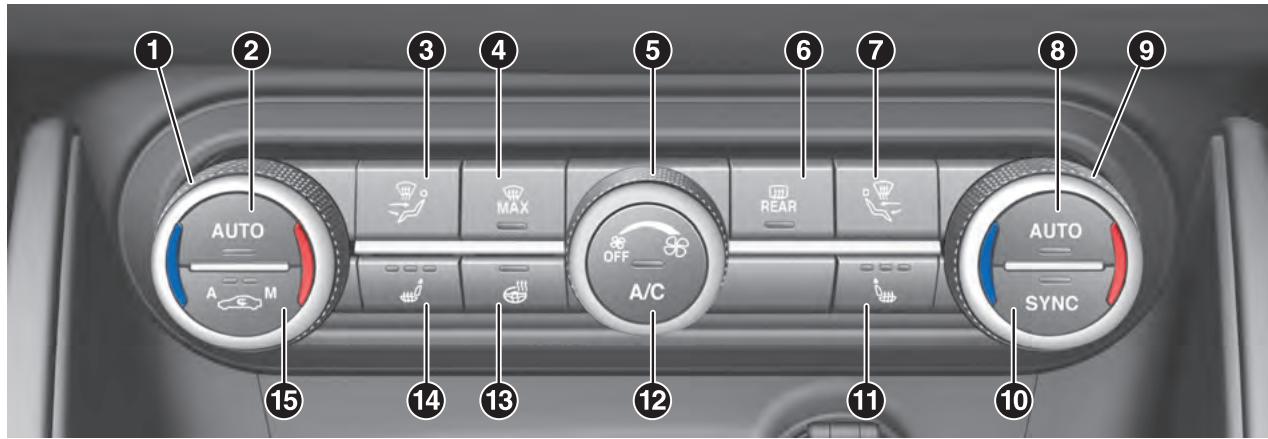 ALFA ROMEO Giulia 3 (2019-2022) - COMMANDES SUR LA FAÇADE CLIMATISEUR - 1