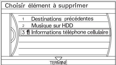Acura TL (2014) - Pour effacer l'information du téléphone cellulaire (tous les téléphones) - 1