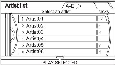 Acura TL (2014) - Recherche de la musique par artiste - 1