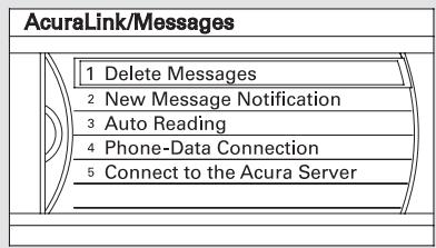 Acura TL (2014) - Écran AcuraLink/des messages - 2