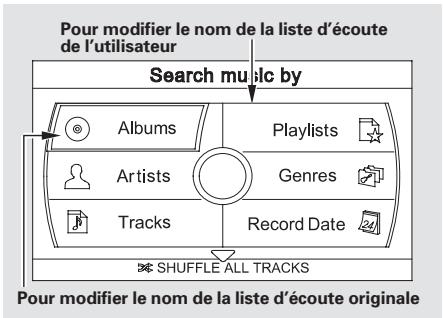 Acura TL (2014) - Changement de I'ordre des pistes de la liste d'ecoute de l'utilisateur - 4