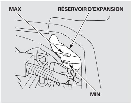 Acura TL (2014) - Vérification du liquide de refroidissement du moteur - 1